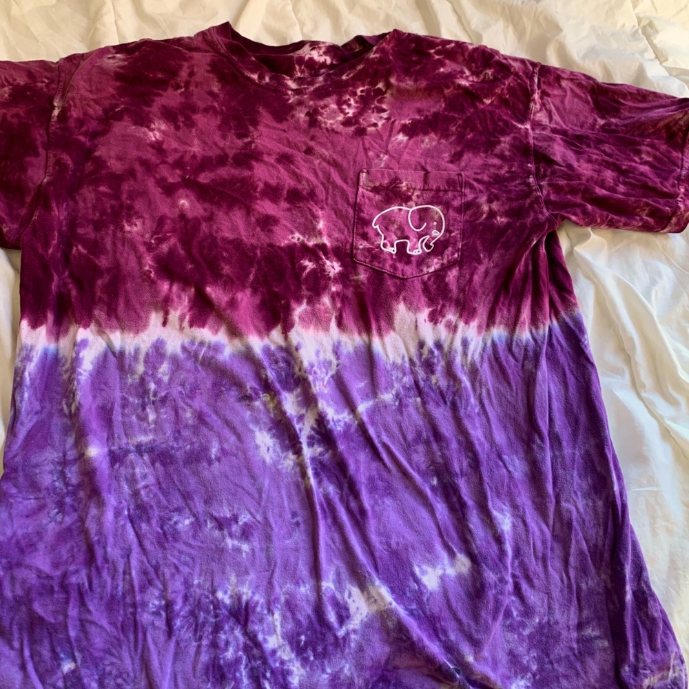 Ivory Ella tee-shirt purple and pink tie dye